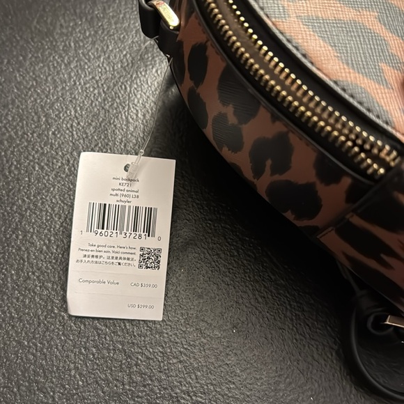 Kate Spade Mini Backpack in Spotted Animal 🐆 - Picture 3 of 7